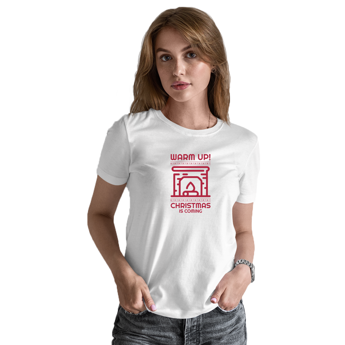 Christmas Is Coming Women's T-shirt | White