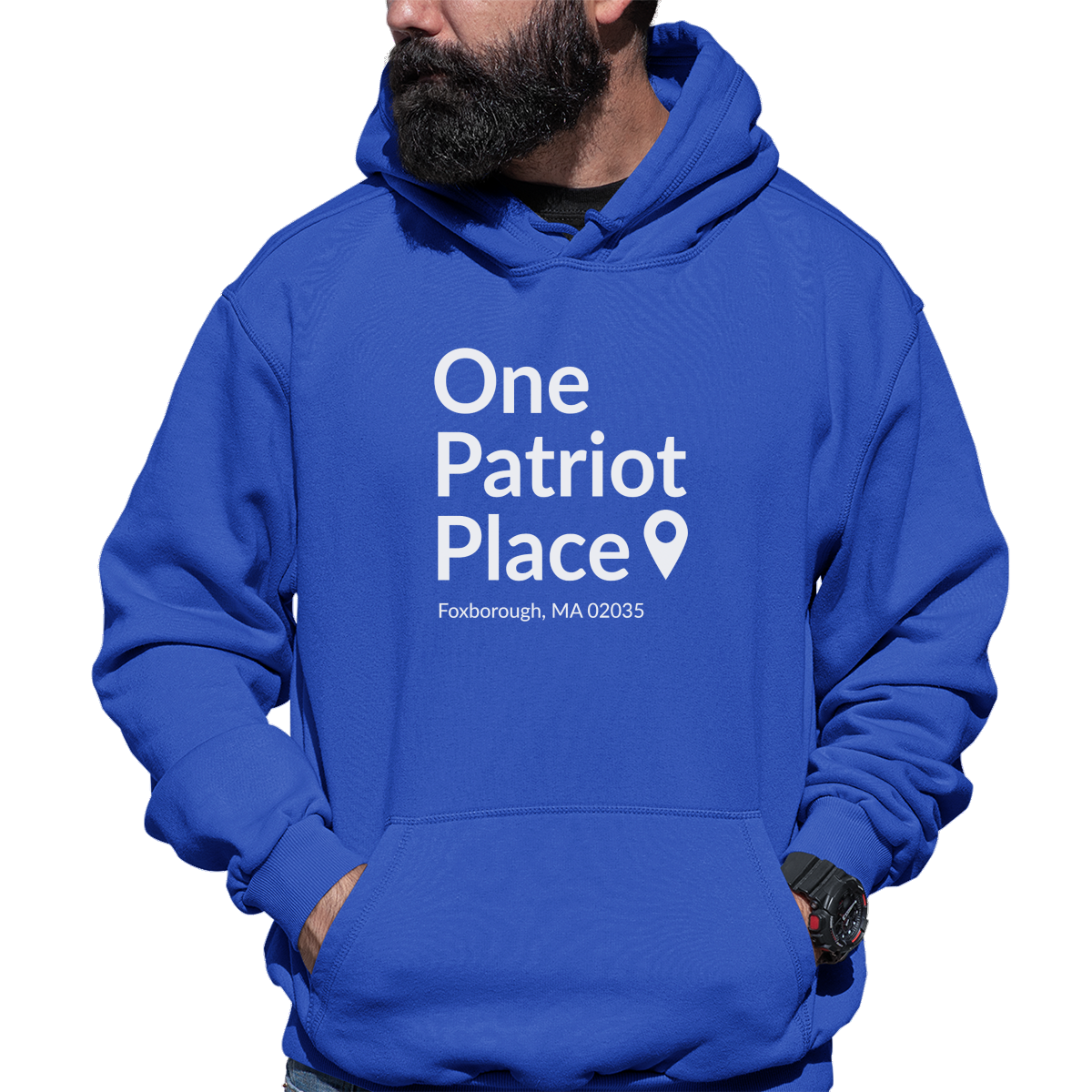 New England Football Stadium Unisex Hoodie | Blue