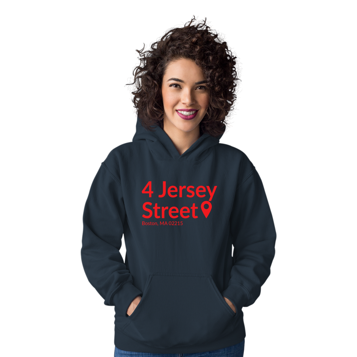 Boston Baseball Stadium Unisex Hoodie | Navy