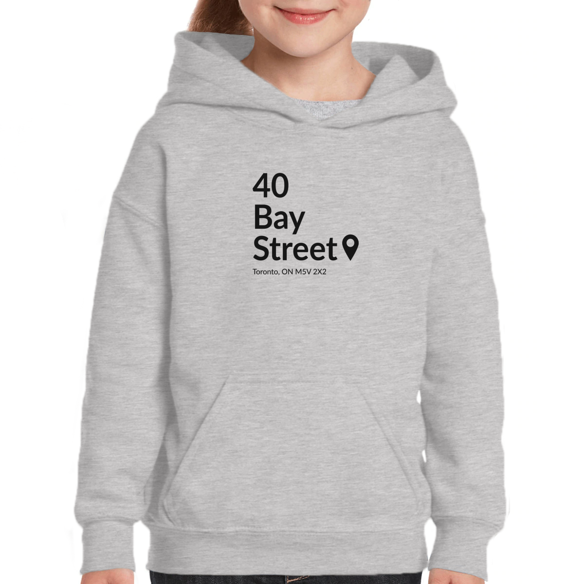 Toronto Basketball Stadium Kids Hoodie | Gray