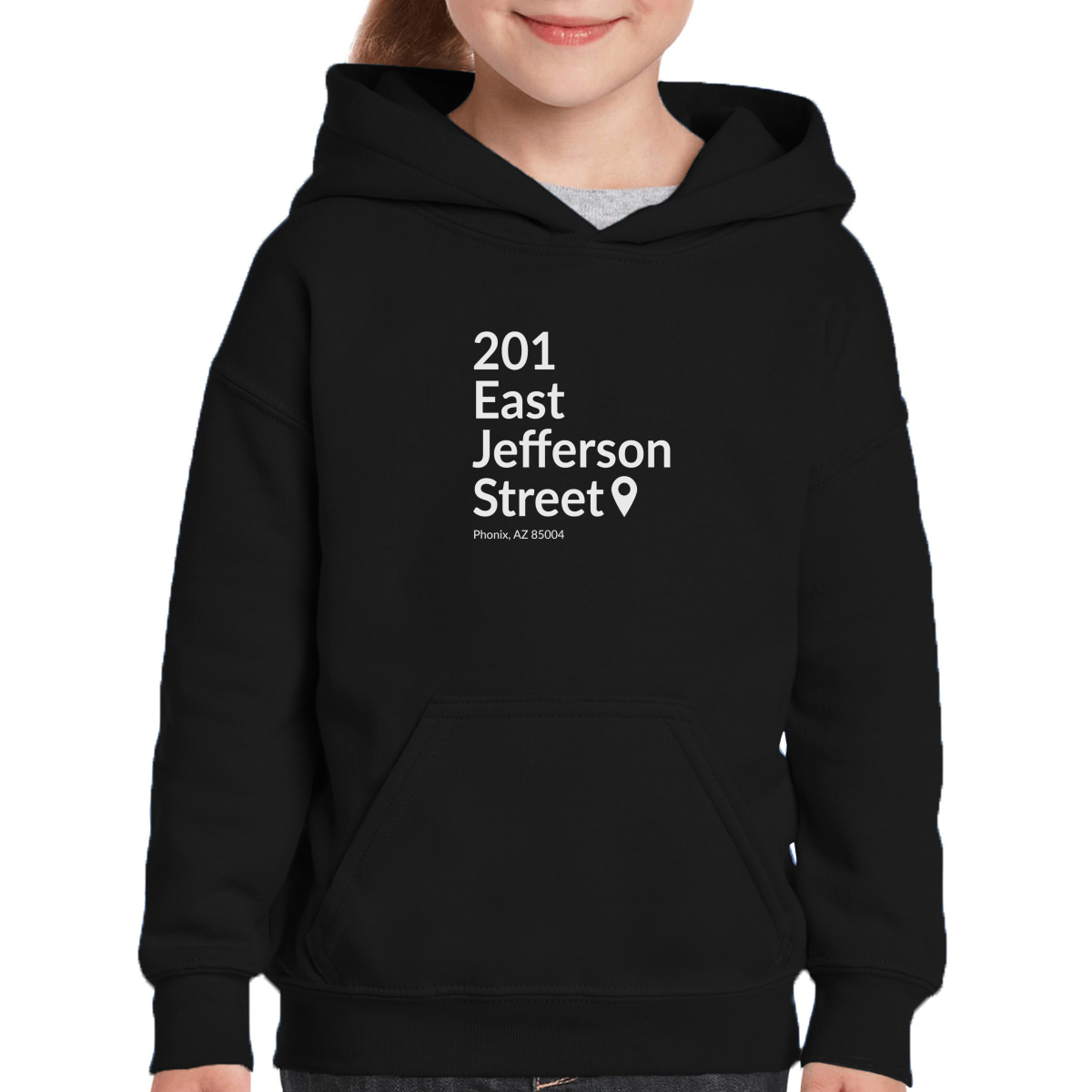 Phoenix Basketball Stadium Kids Hoodie | Black