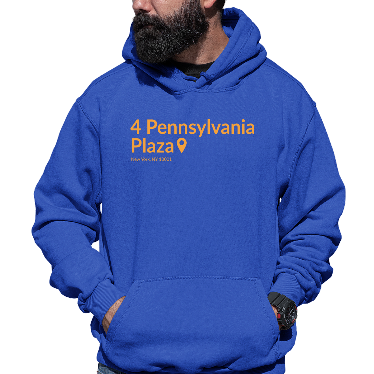 New York Basketball Stadium Unisex Hoodie | Blue