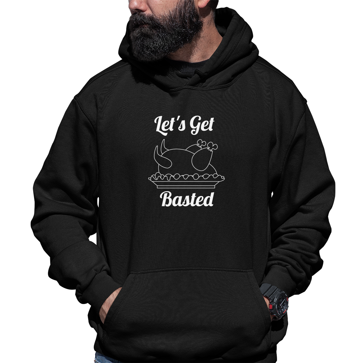 Let's Get Basted Unisex Hoodie | Black