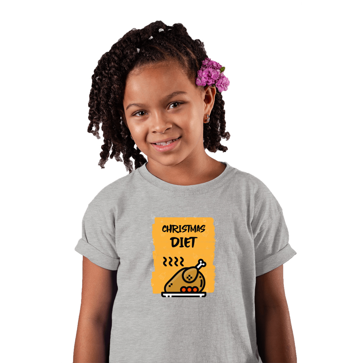 Christmas Diet Kids T-shirt | Gray