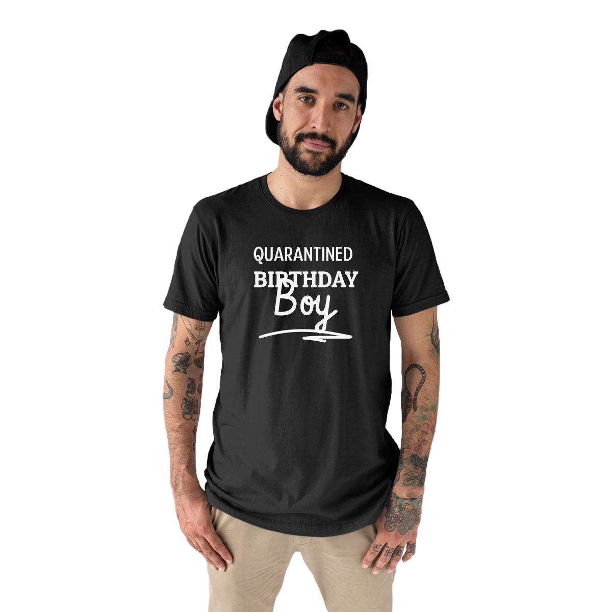 Quarantined Birthday Boy Men's T-shirt | Black