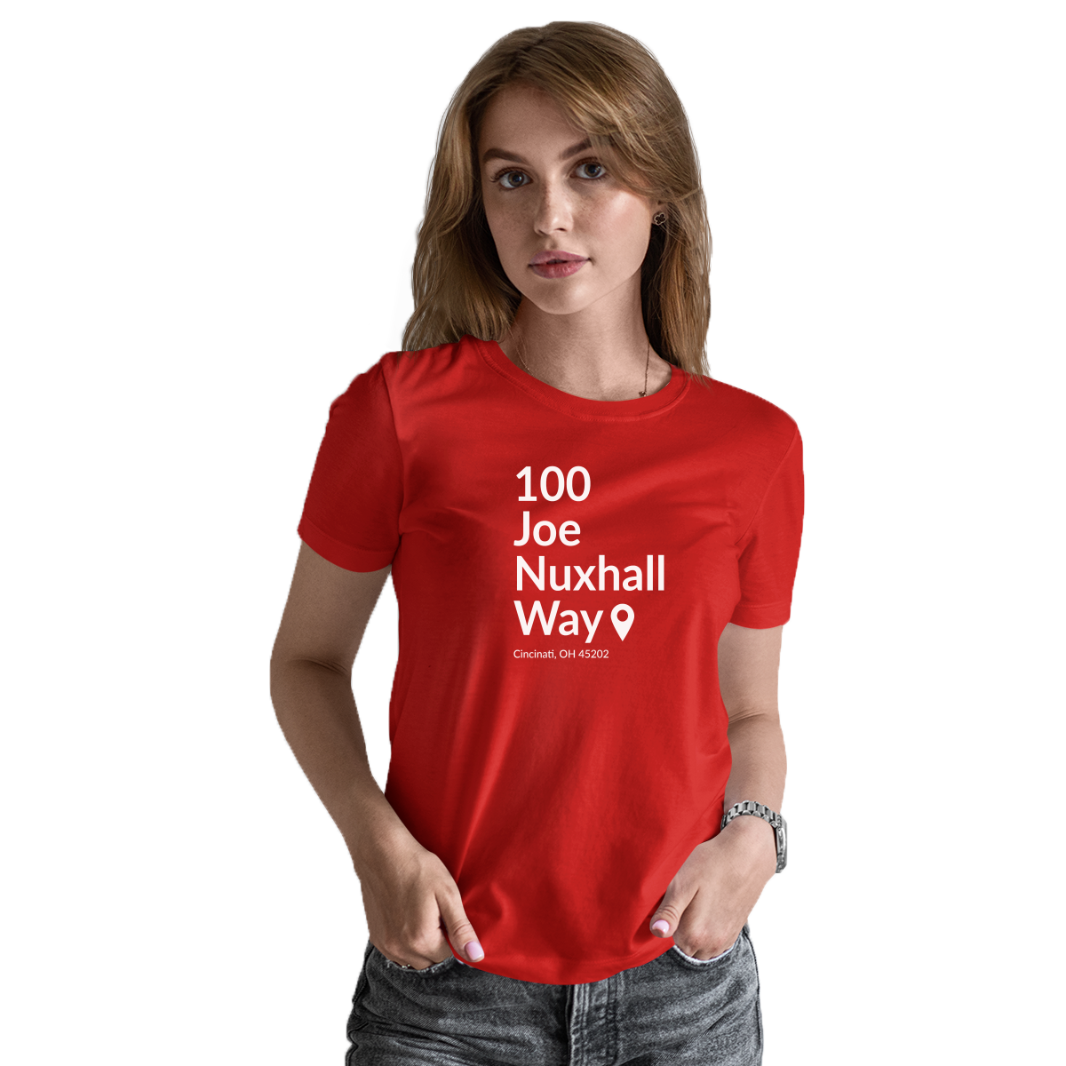 Cincinnati Baseball Stadium Women's T-shirt | Red