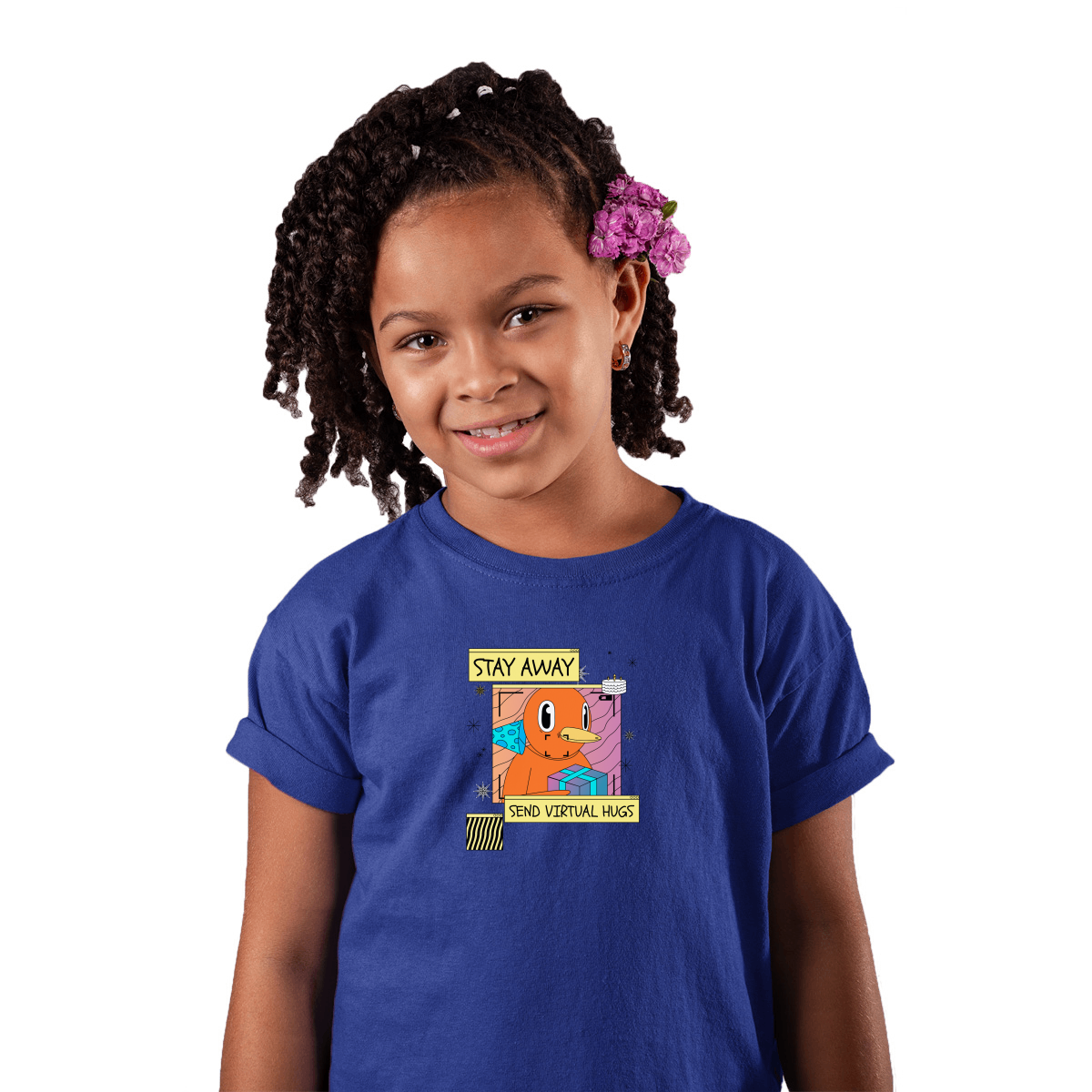 Stay Away Send Virtual Hugs Toddler T-shirt | Blue