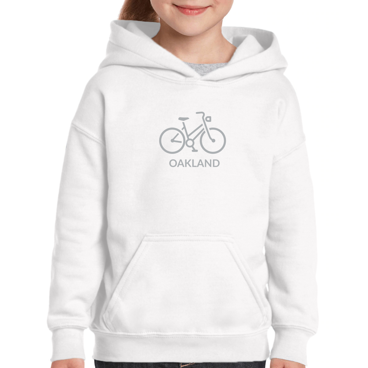 Bike Oakland Represent Kids Hoodie | White