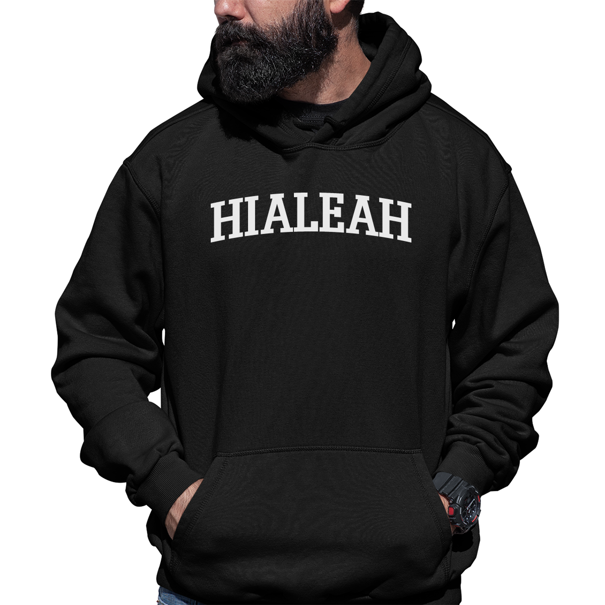 Hialeah Unisex Hoodie | Black