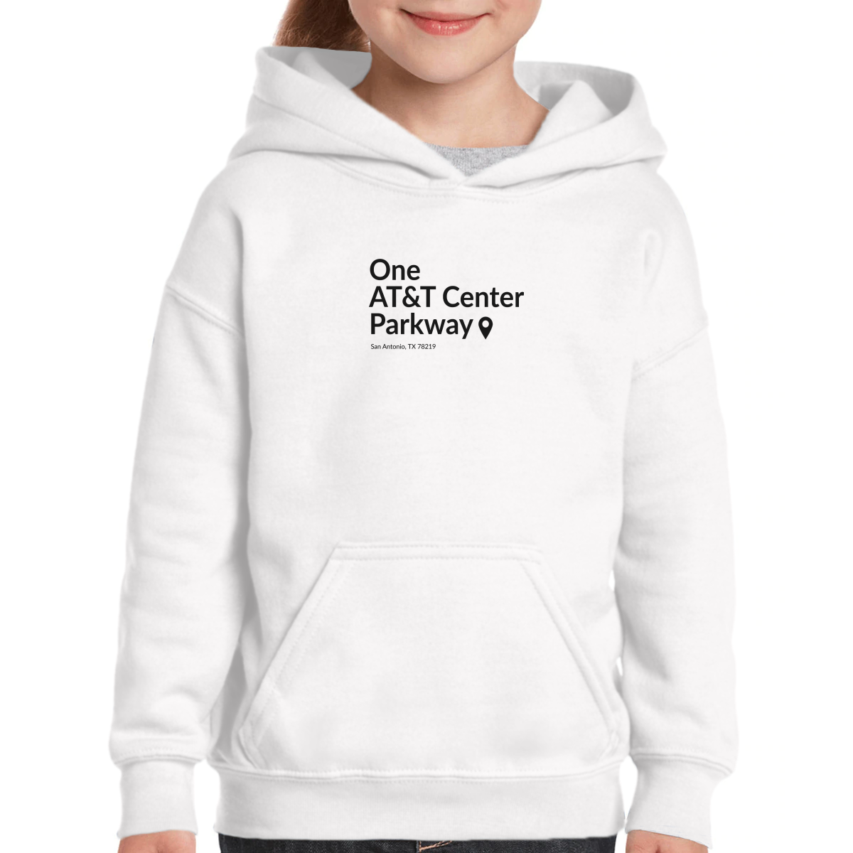 San Antonio Basketball Stadium Kids Hoodie | White