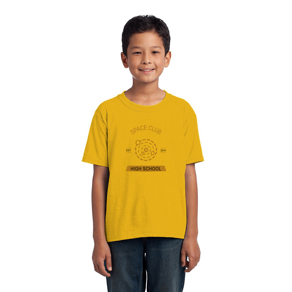 Space Club High School Kids T-shirt | Yellow