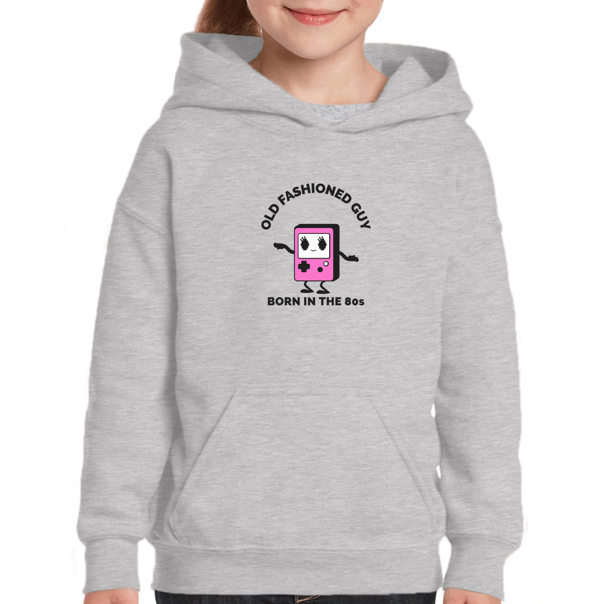 Old Fashioned Guy Kids Hoodie | Gray