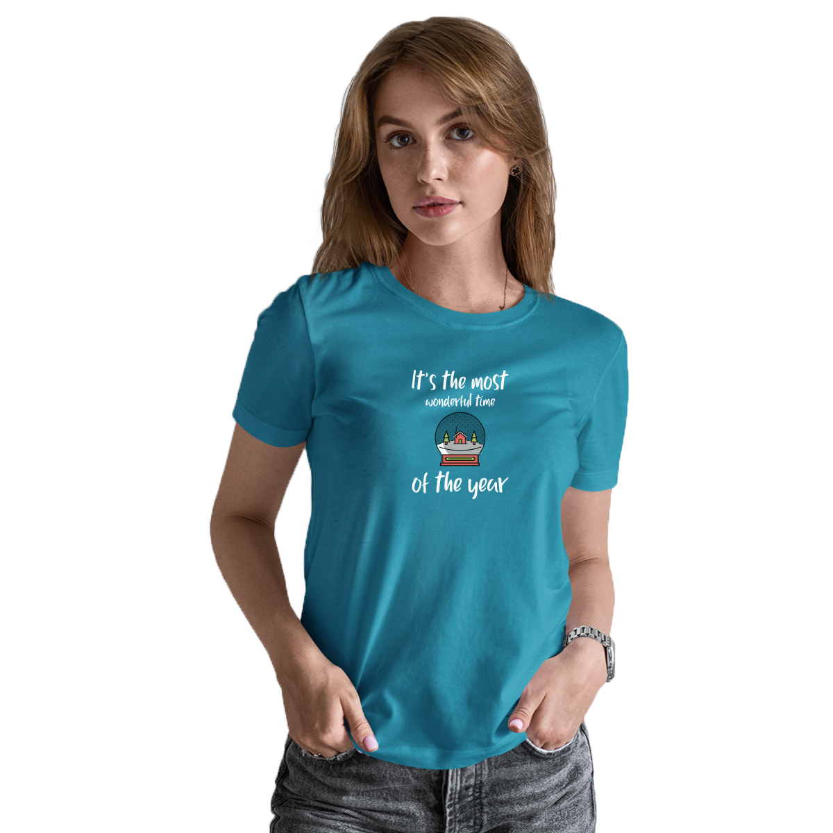 It is the Most Wonderful Time of the Year Women's T-shirt | Turquoise