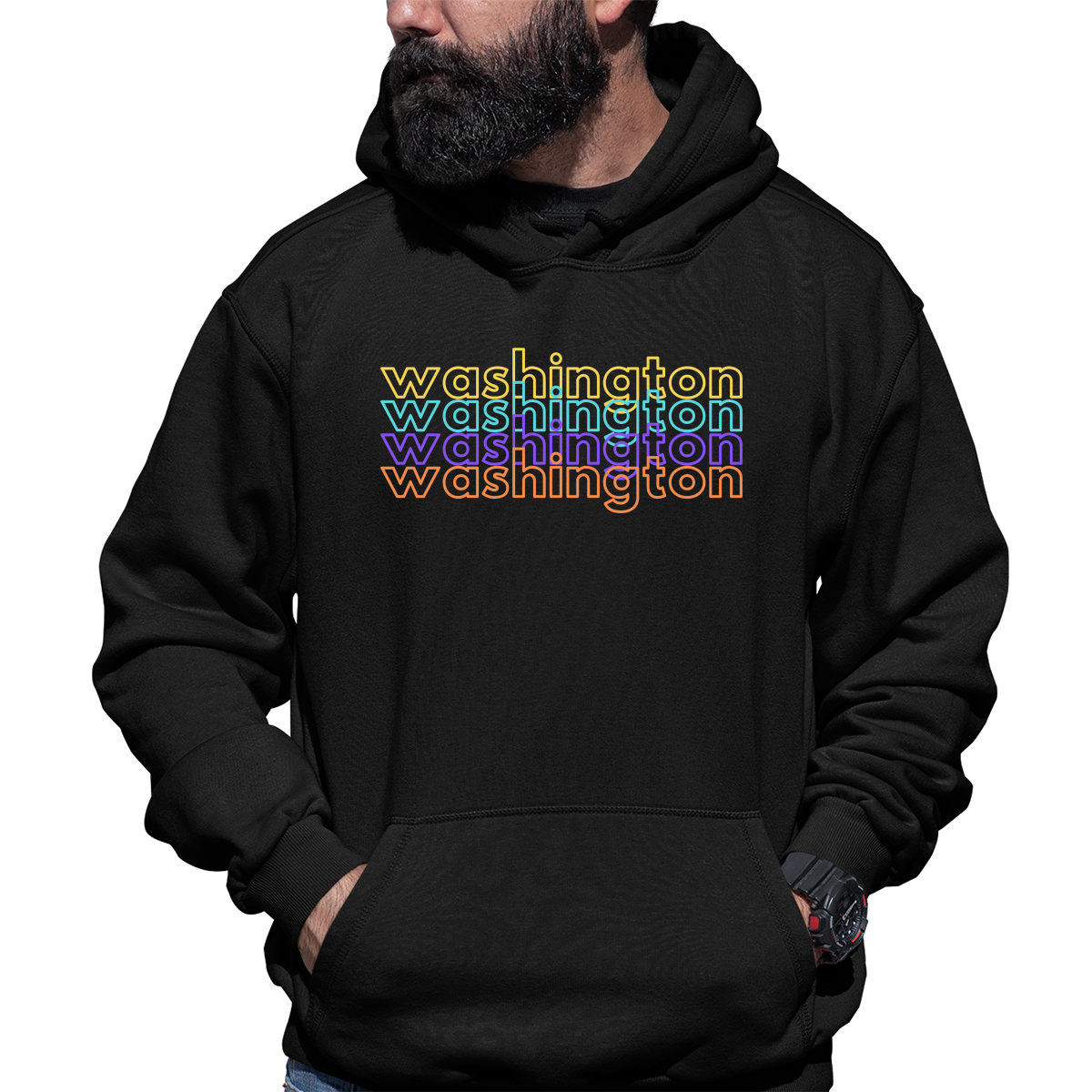 Washington Unisex Hoodie | Black