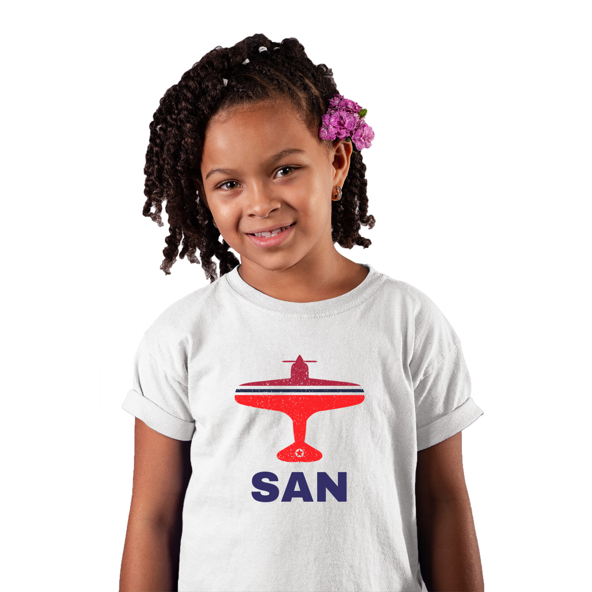 Fly San Diego SAN Airport Kids T-shirt | White