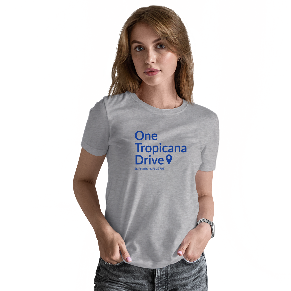 Tampa Bay Baseball Stadium Women's T-shirt | Gray