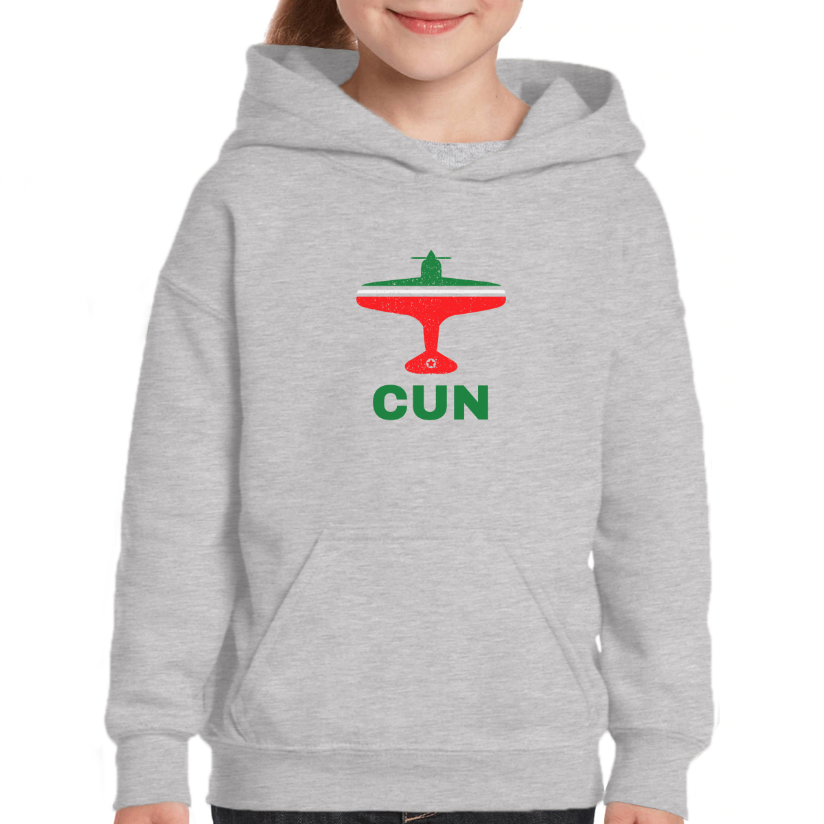 Fly Cancun CUN Airport  Kids Hoodie | Gray