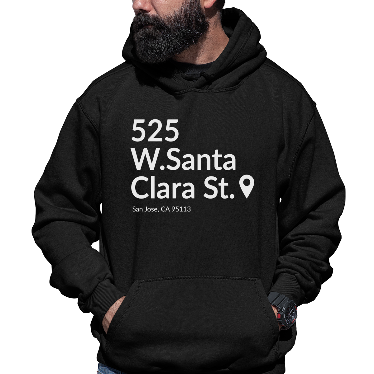 San Jose Hockey Stadium Unisex Hoodie | Black