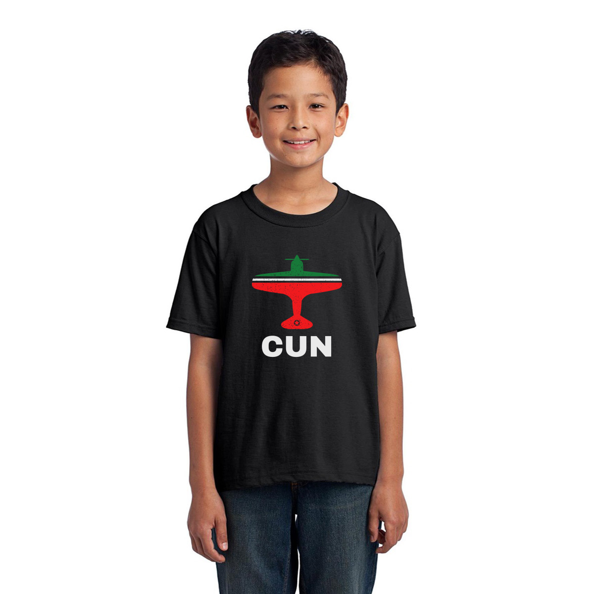 Fly Cancun CUN Airport  Kids T-shirt | Black