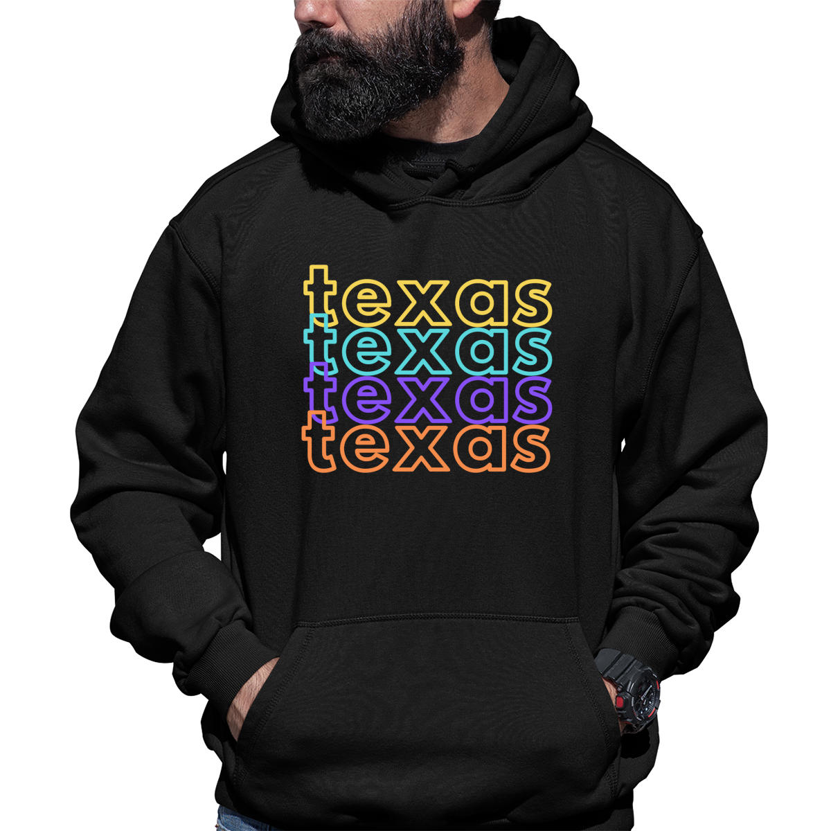 Texas Unisex Hoodie | Black