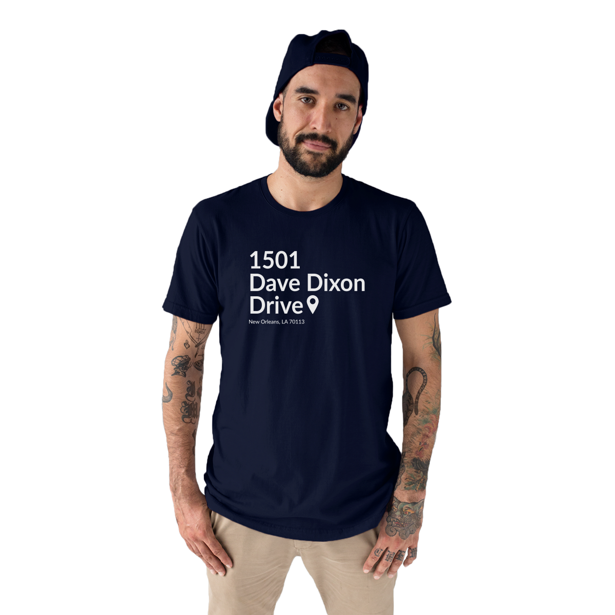 New Orleans Basketball Stadium Men's T-shirt | Navy