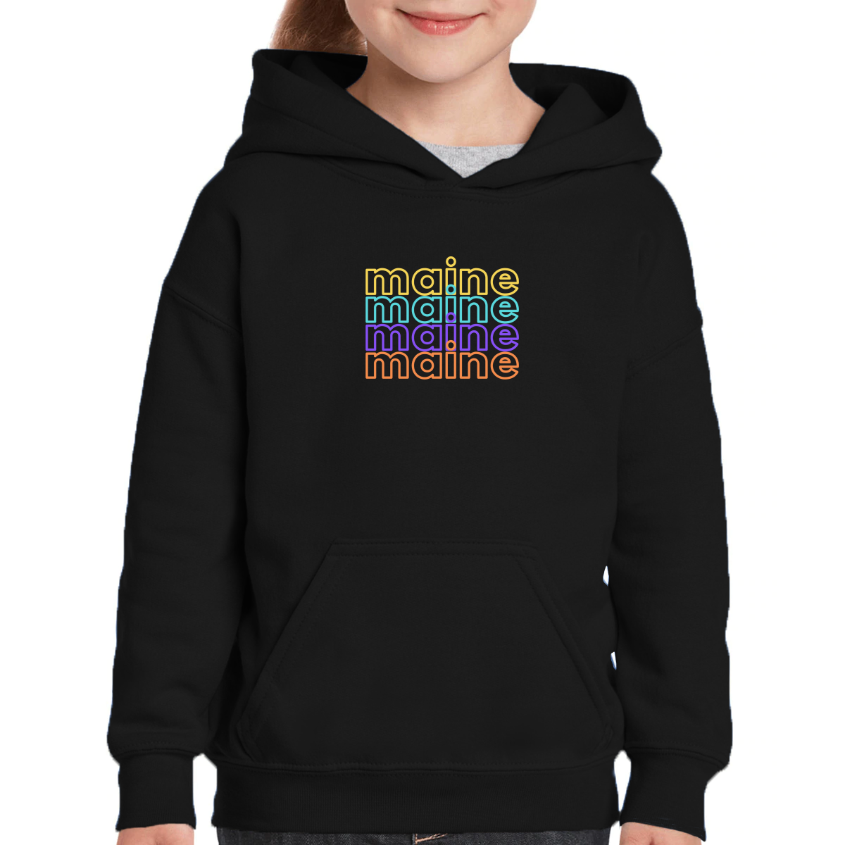 Maine Kids Hoodie | Black