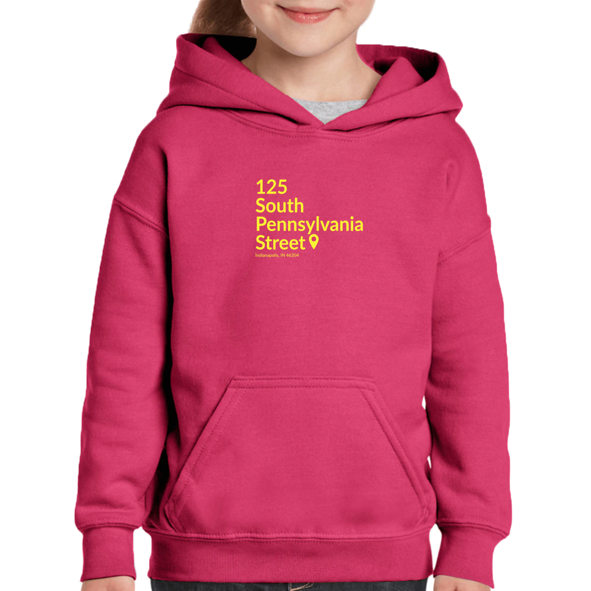 Indiana Basketball Stadium  Kids Hoodie | Pink