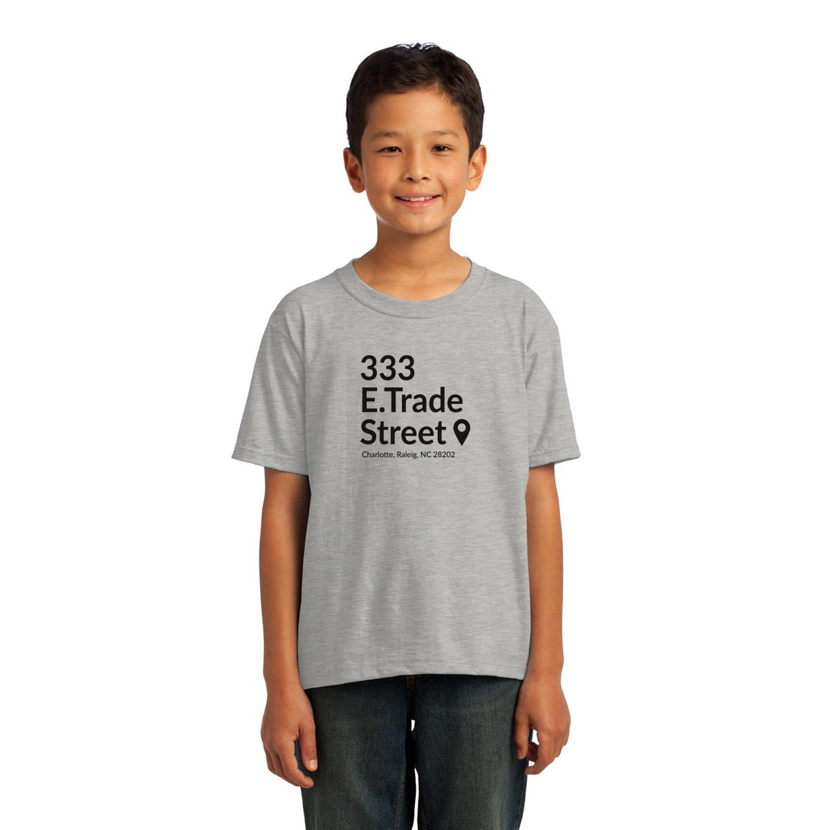 Charlotte Basketball Stadium Kids T-shirt | Gray