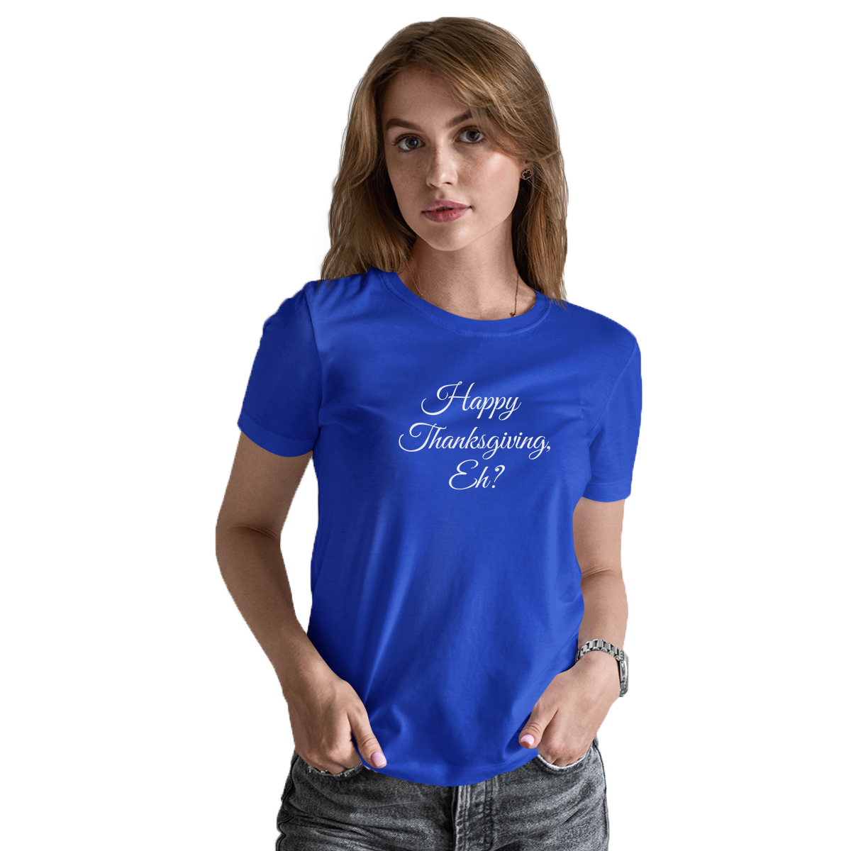 Canadian Thanksgiving Eh? Women's T-shirt | Blue