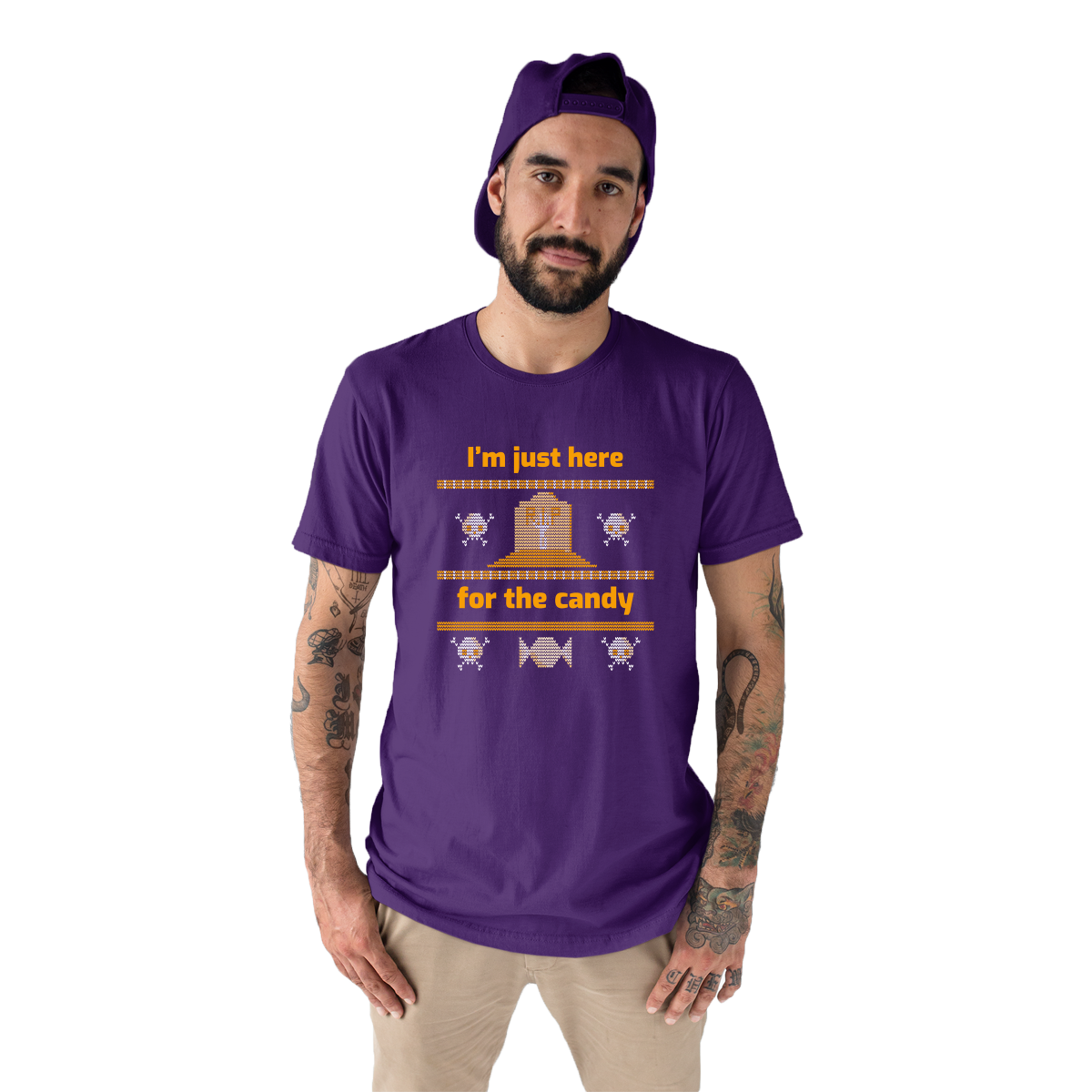 I'm Just Here For the Candy Men's T-shirt | Purple