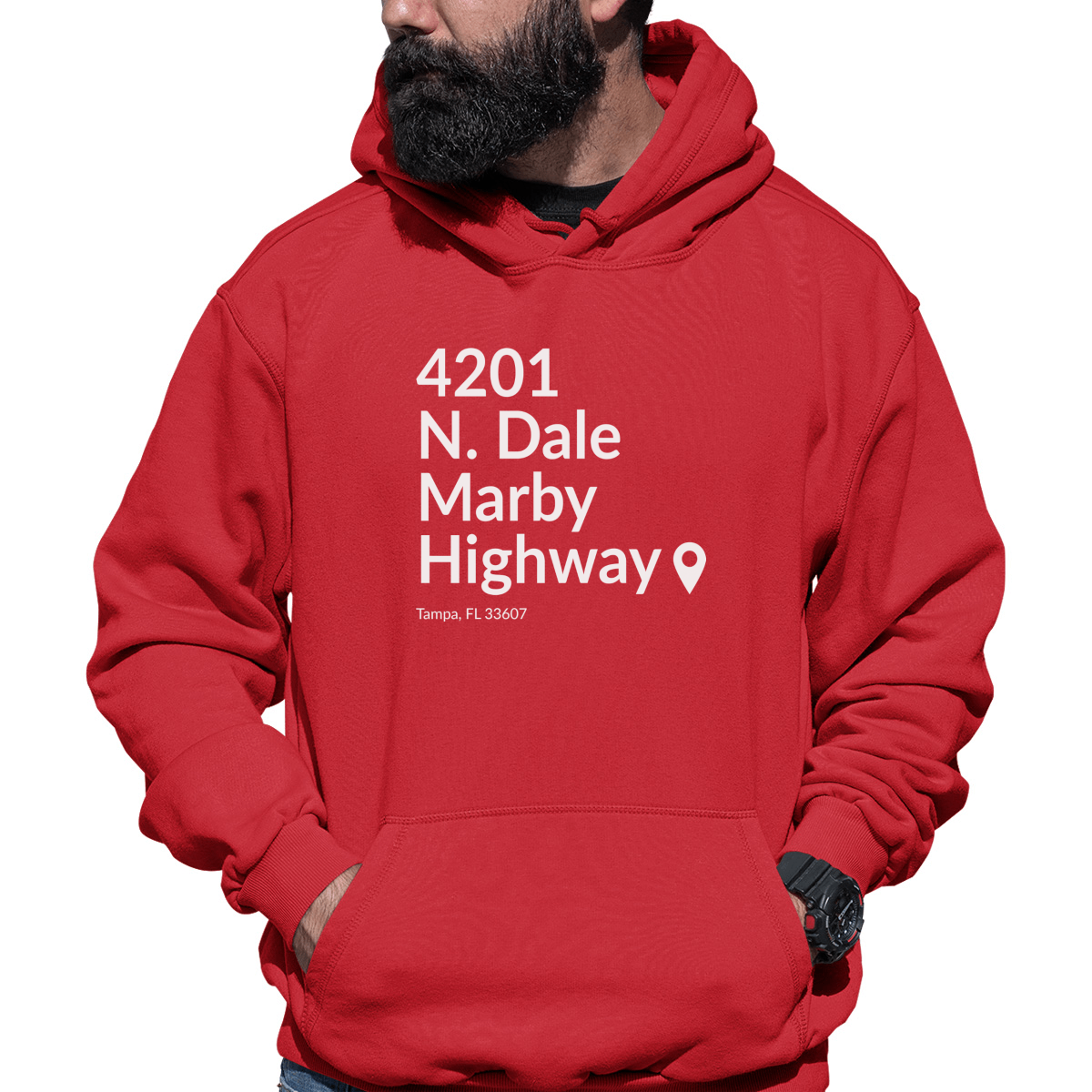 Tampa Bay Football Stadium Unisex Hoodie | Red