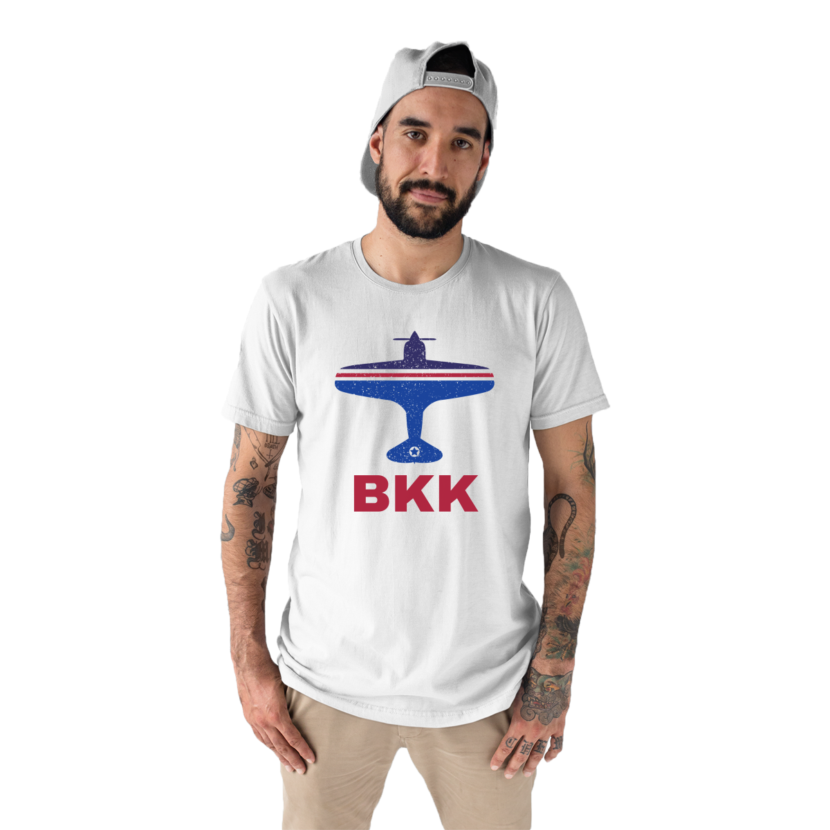 Fly Bangkok BKK Airport Men's T-shirt | White