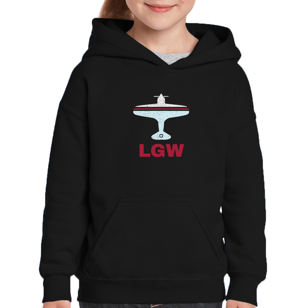 Fly London LGW Airport Kids Hoodie | Black