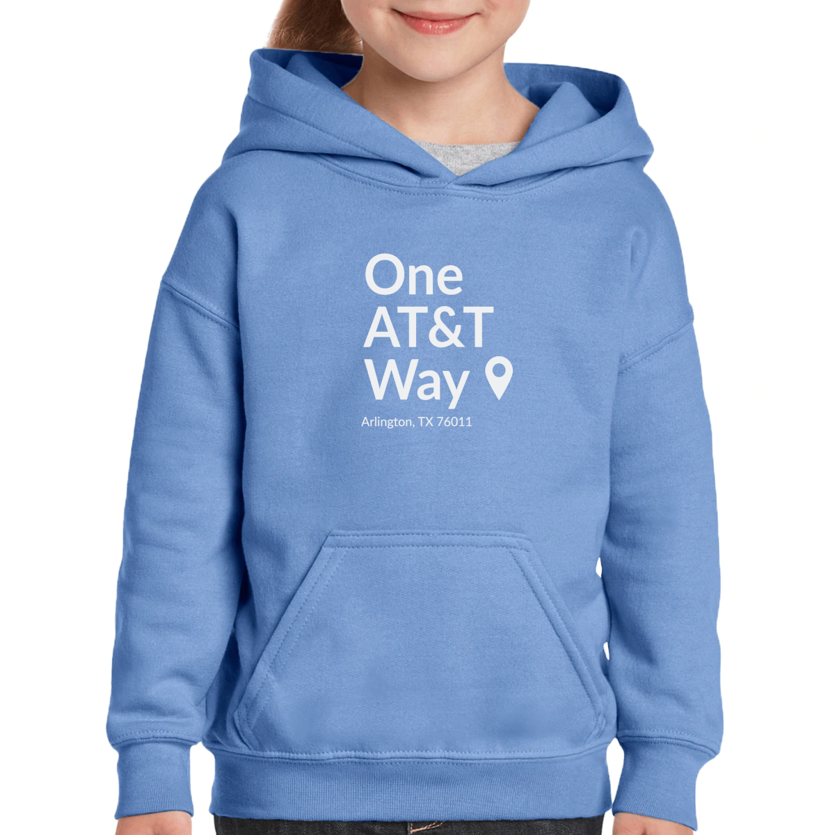 Dallas Football Stadium  Kids Hoodie | Blue