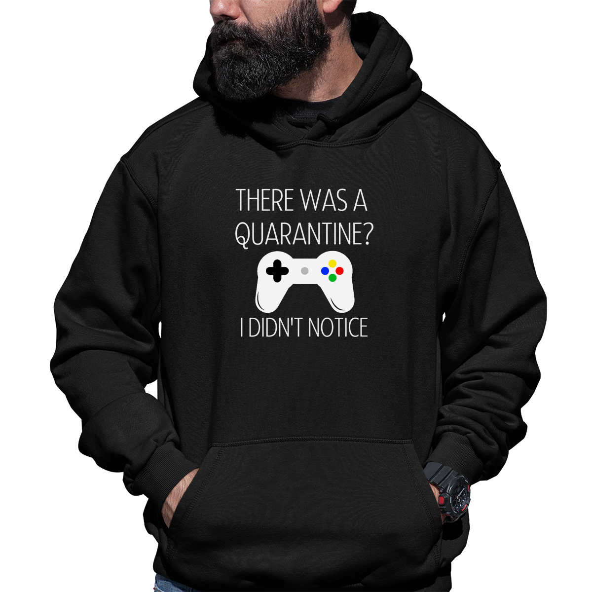 THERE WAS A QUARANTİNE Unisex Hoodie | Black