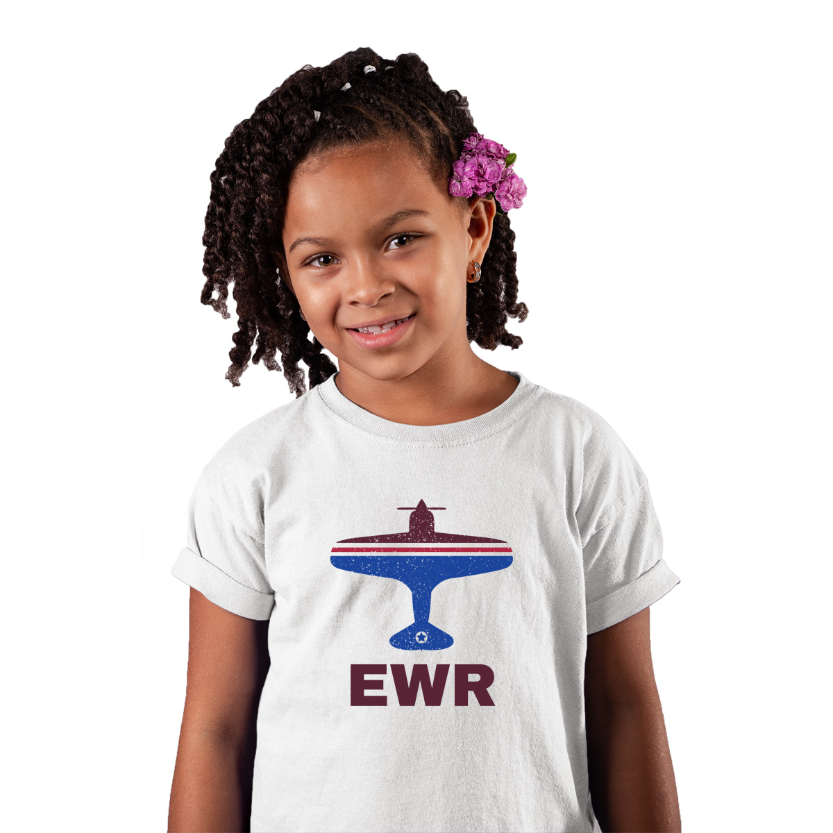 Fly Newark EWR Airport  Kids T-shirt | White