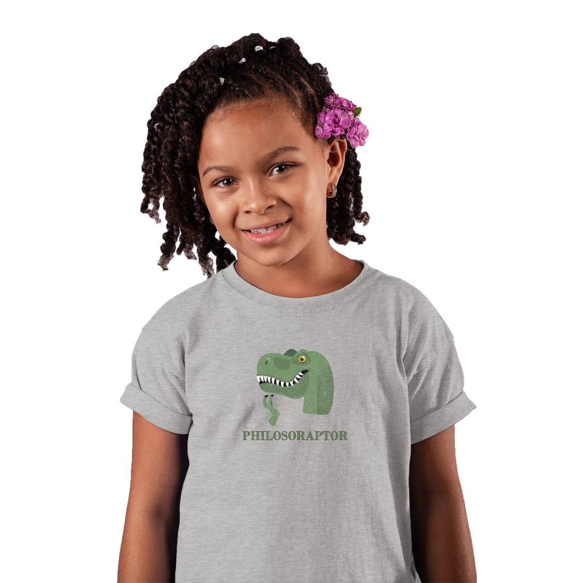 Philosoraptor  Kids T-shirt | Gray