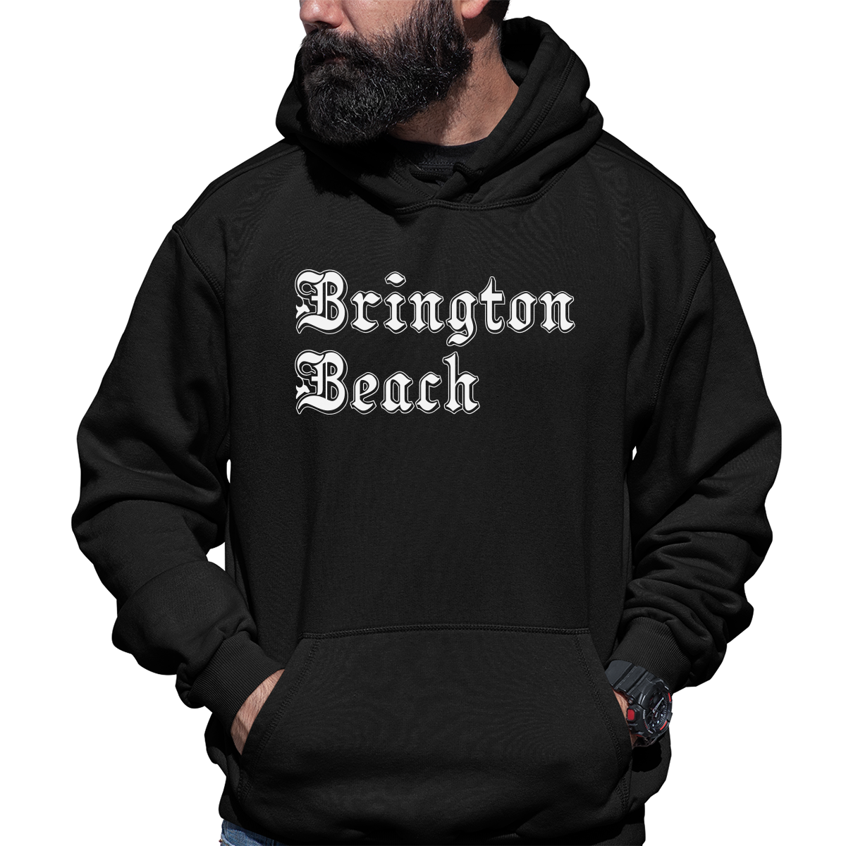 Brighton Beach Gothic Represent Unisex Hoodie | Black