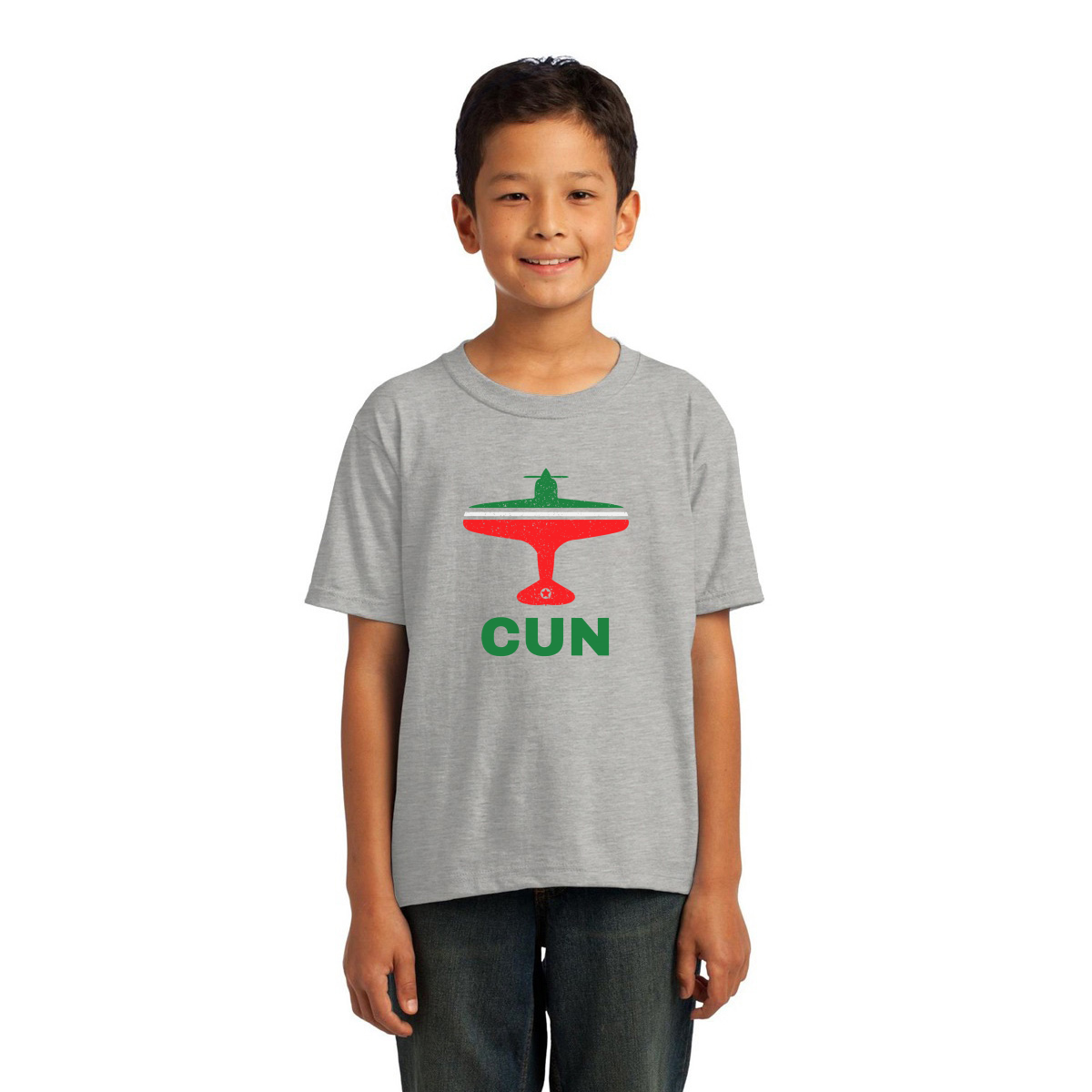 Fly Cancun CUN Airport  Kids T-shirt | Gray