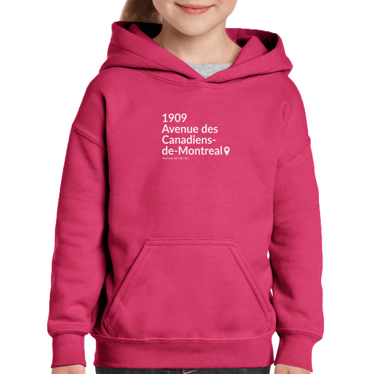 Montreal Hockey Stadium Kids Hoodie | Pink