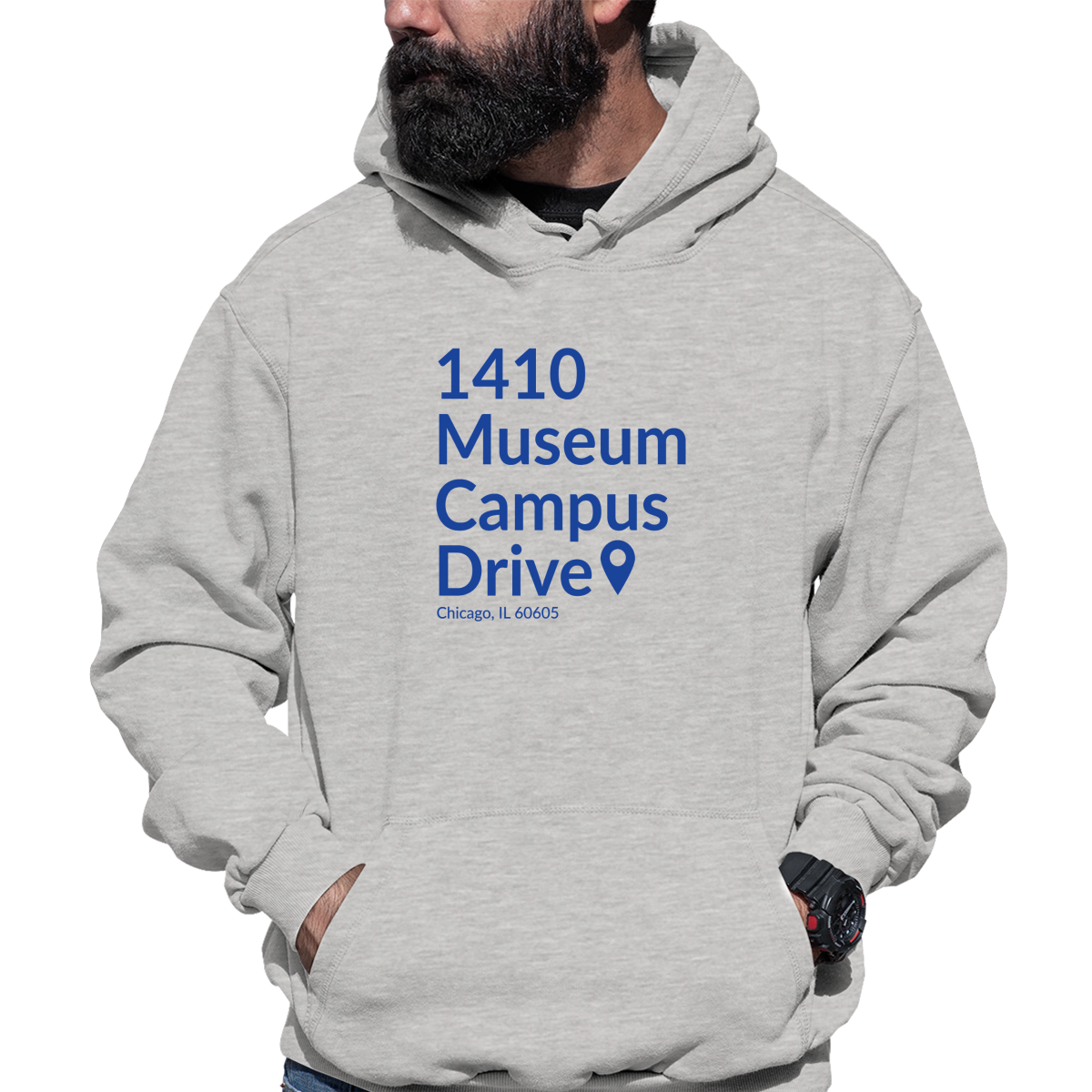 Chicago Football Stadium Unisex Hoodie | Gray