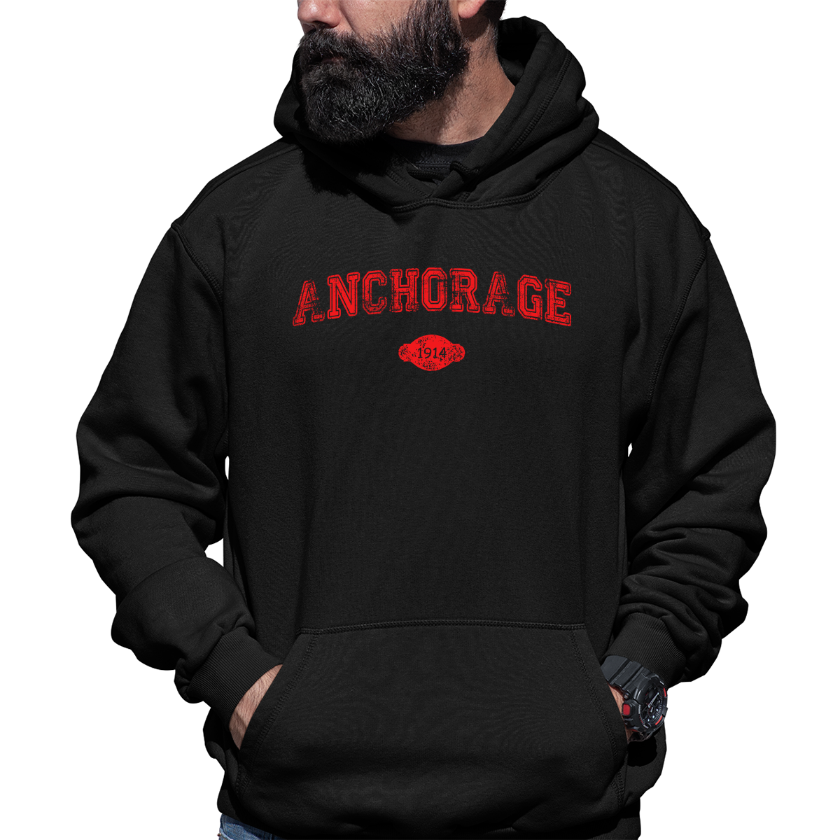 Anchorage 1914 Represent Unisex Hoodie | Black