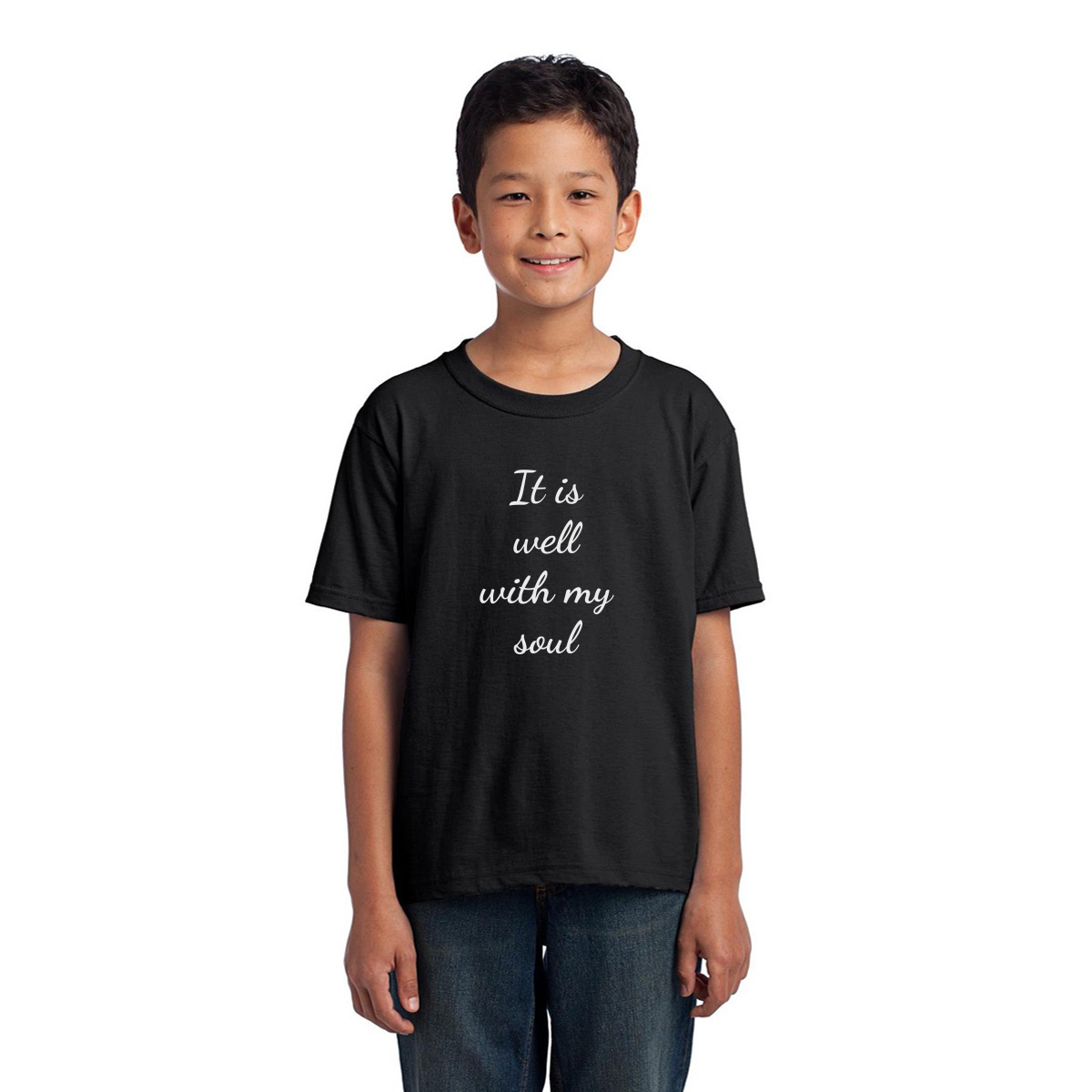  It Is Well With My Soul Kids T-shirt | Black