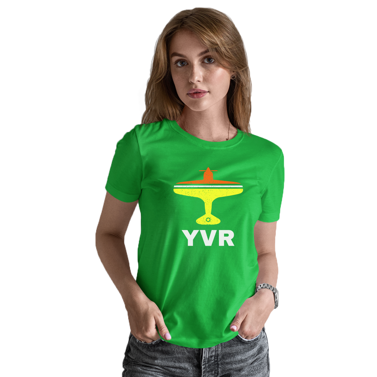 Fly Vancouver YVR Airport Women's T-shirt | Green