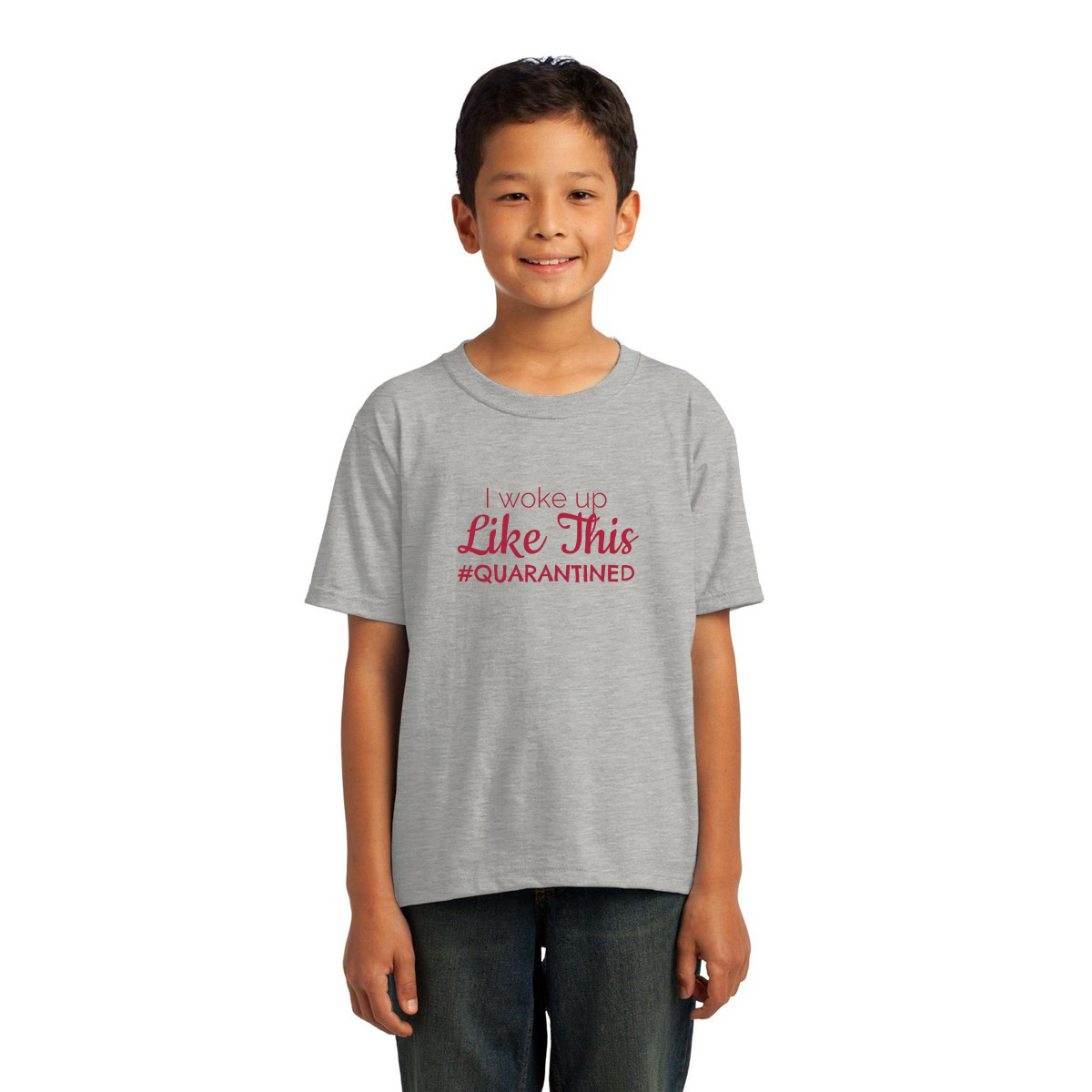 I WOKE UP Kids T-shirt | Gray