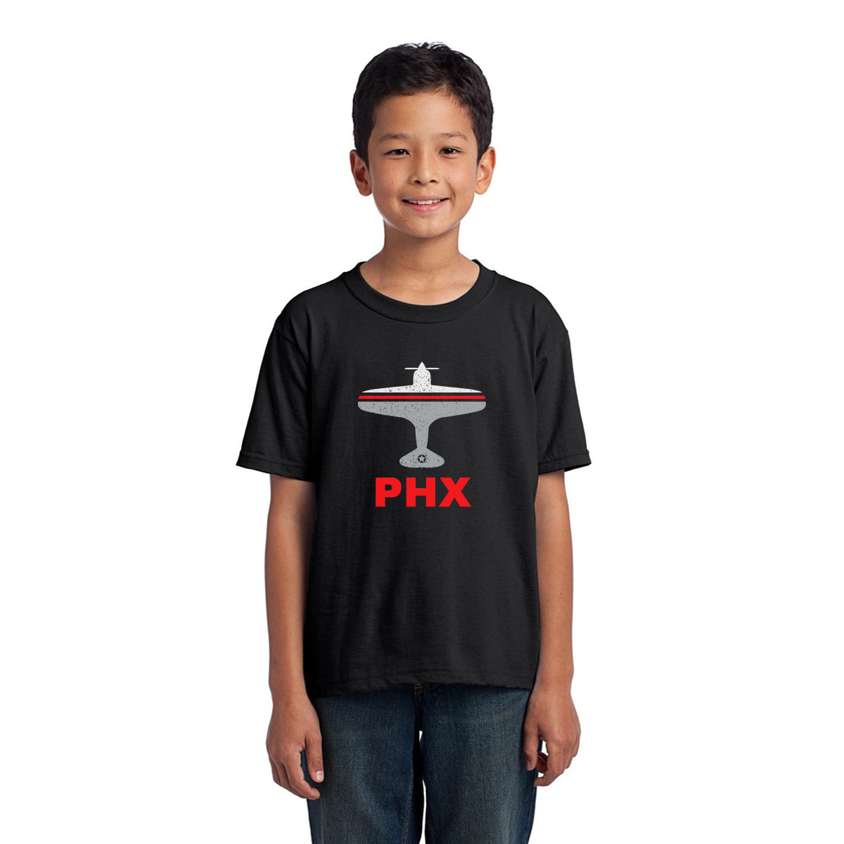 Fly Phoenix PHX Airport  Kids T-shirt | Black