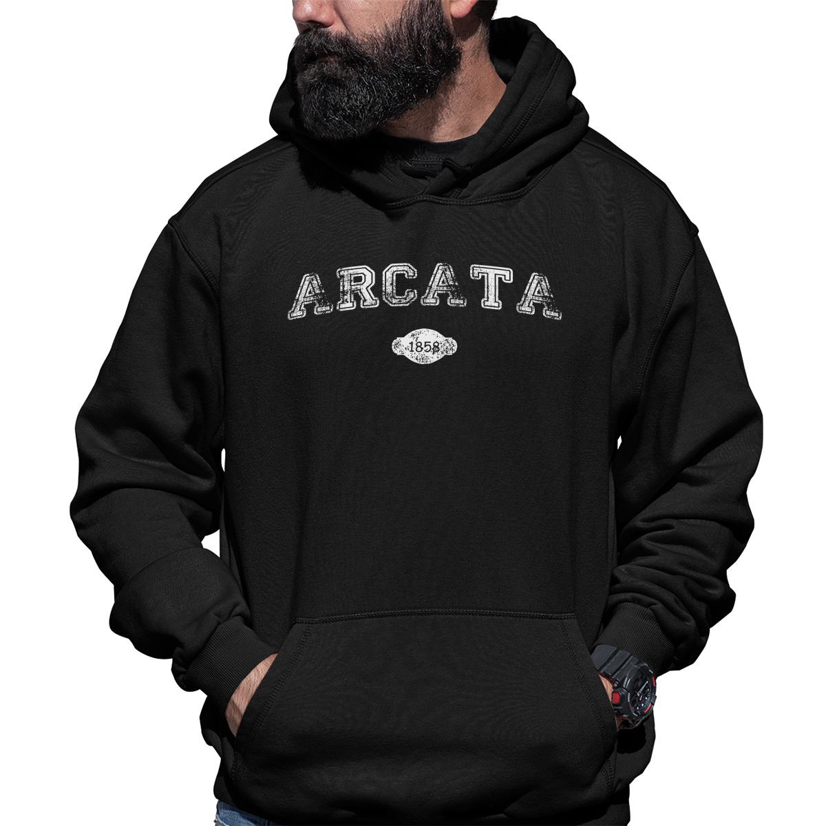 Arcata 1858 Represent Unisex Hoodie | Black