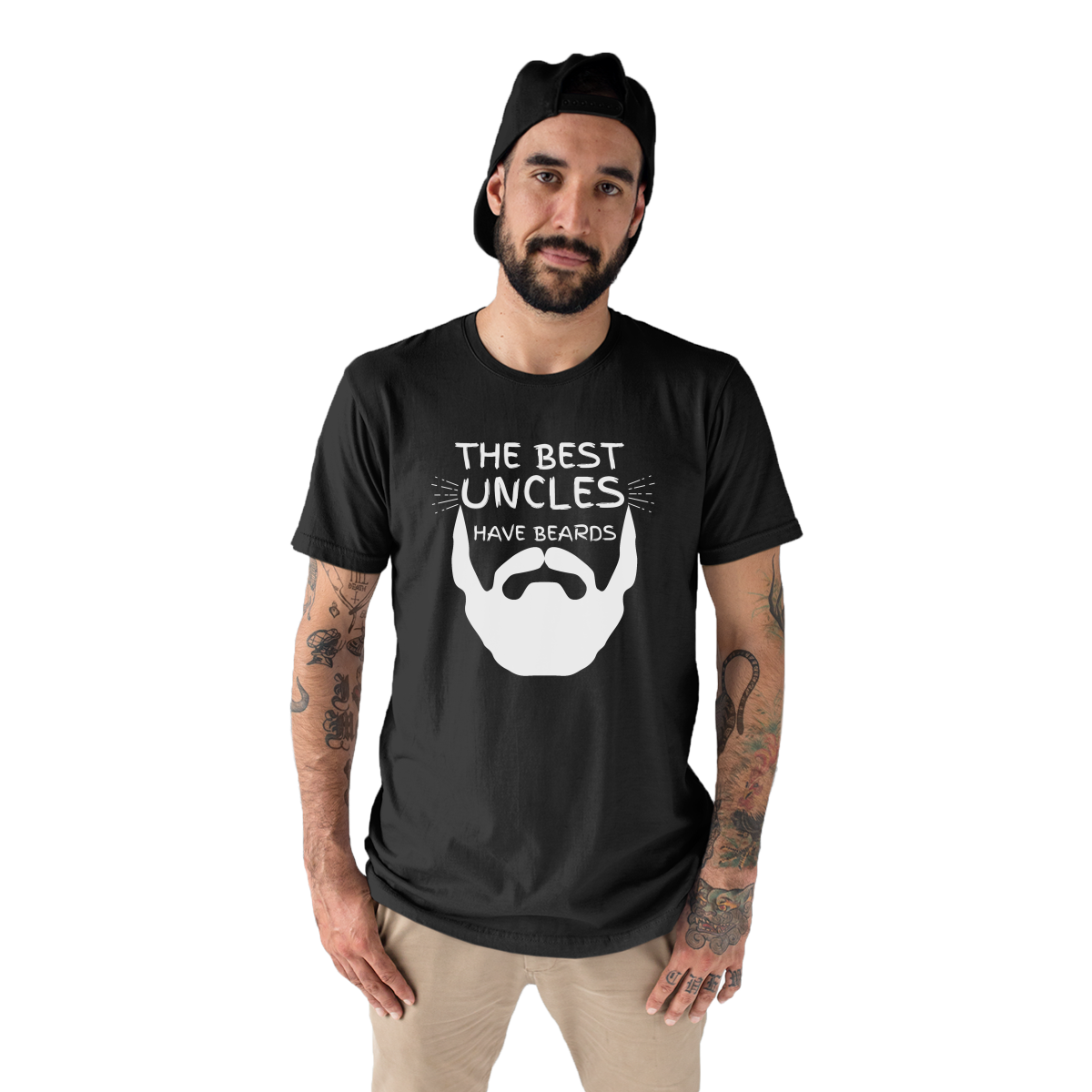 The Best Uncles Have Beards Men's T-shirt | Black