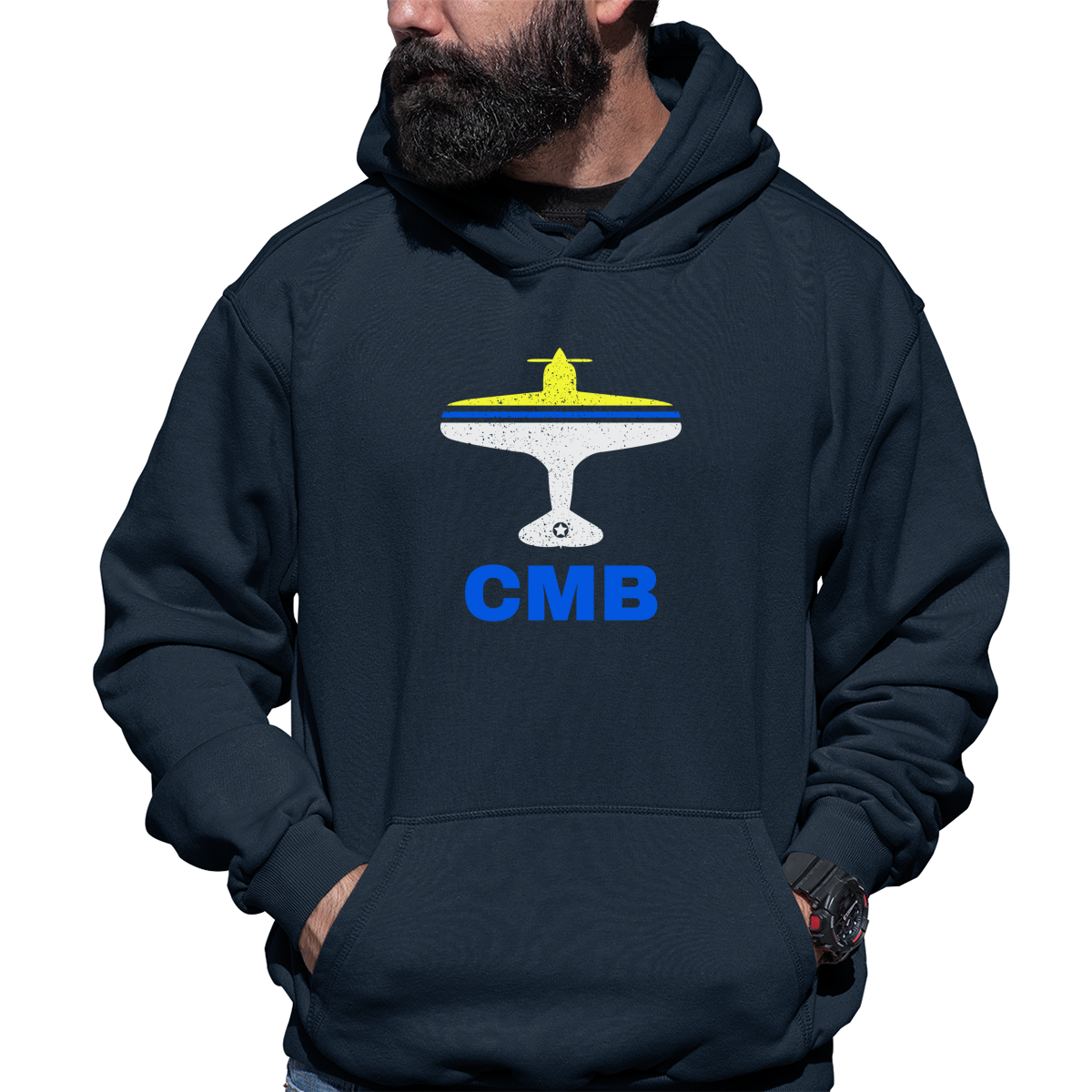 Fly Colombo CMB Airport Unisex Hoodie | Navy