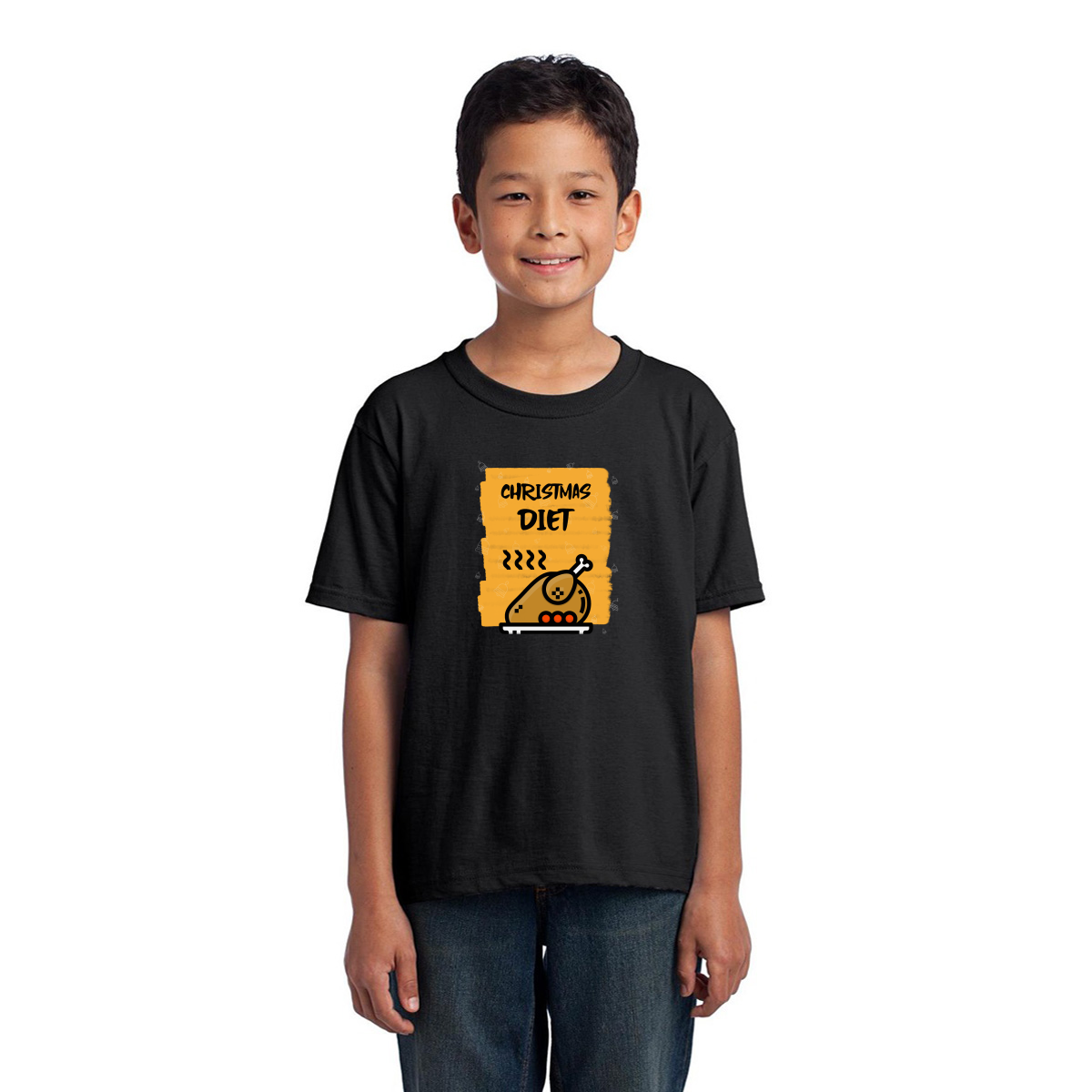 Christmas Diet Kids T-shirt | Black